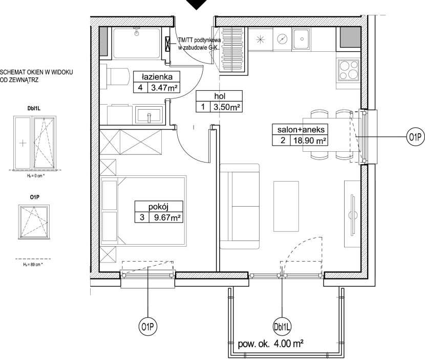 INPRO S.A. - Atut - mieszkanie 2-pok. 35.54 m2: zdjęcie 92419579