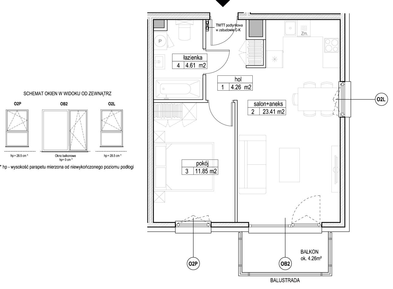 INPRO S.A. - Atut - mieszkanie 2-pok. 44.13 m2: zdjęcie 94245829