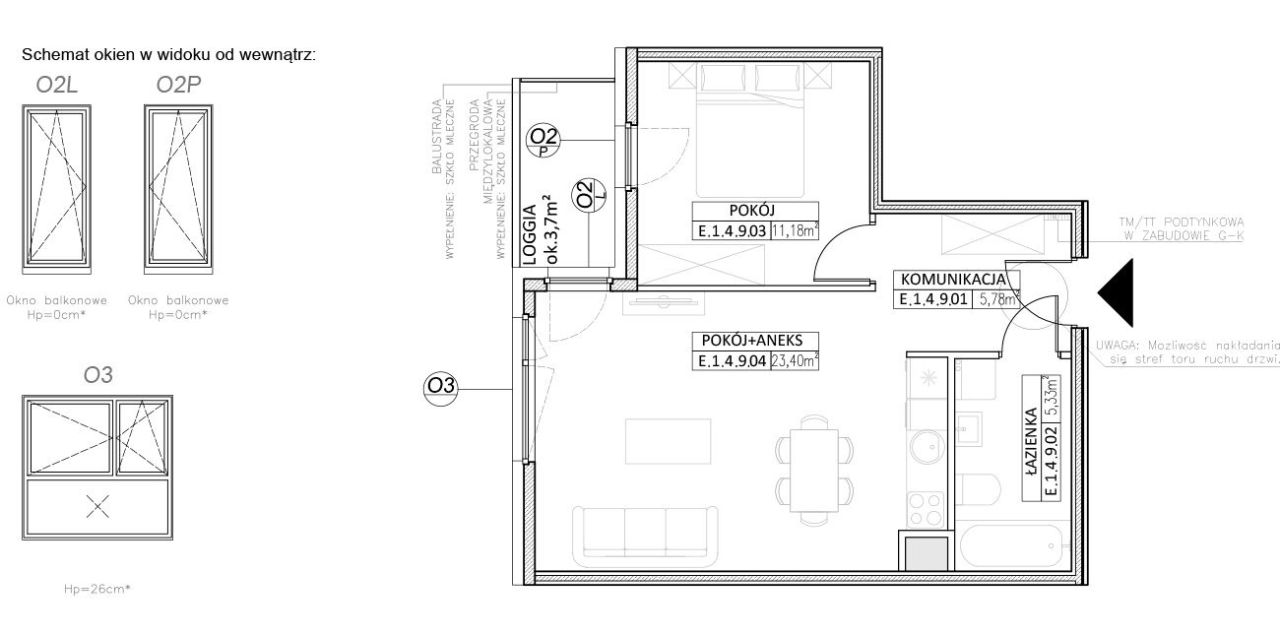 INPRO S.A. - Koncept - mieszkanie 2-pok. 45.69 m2: zdjęcie 94251938