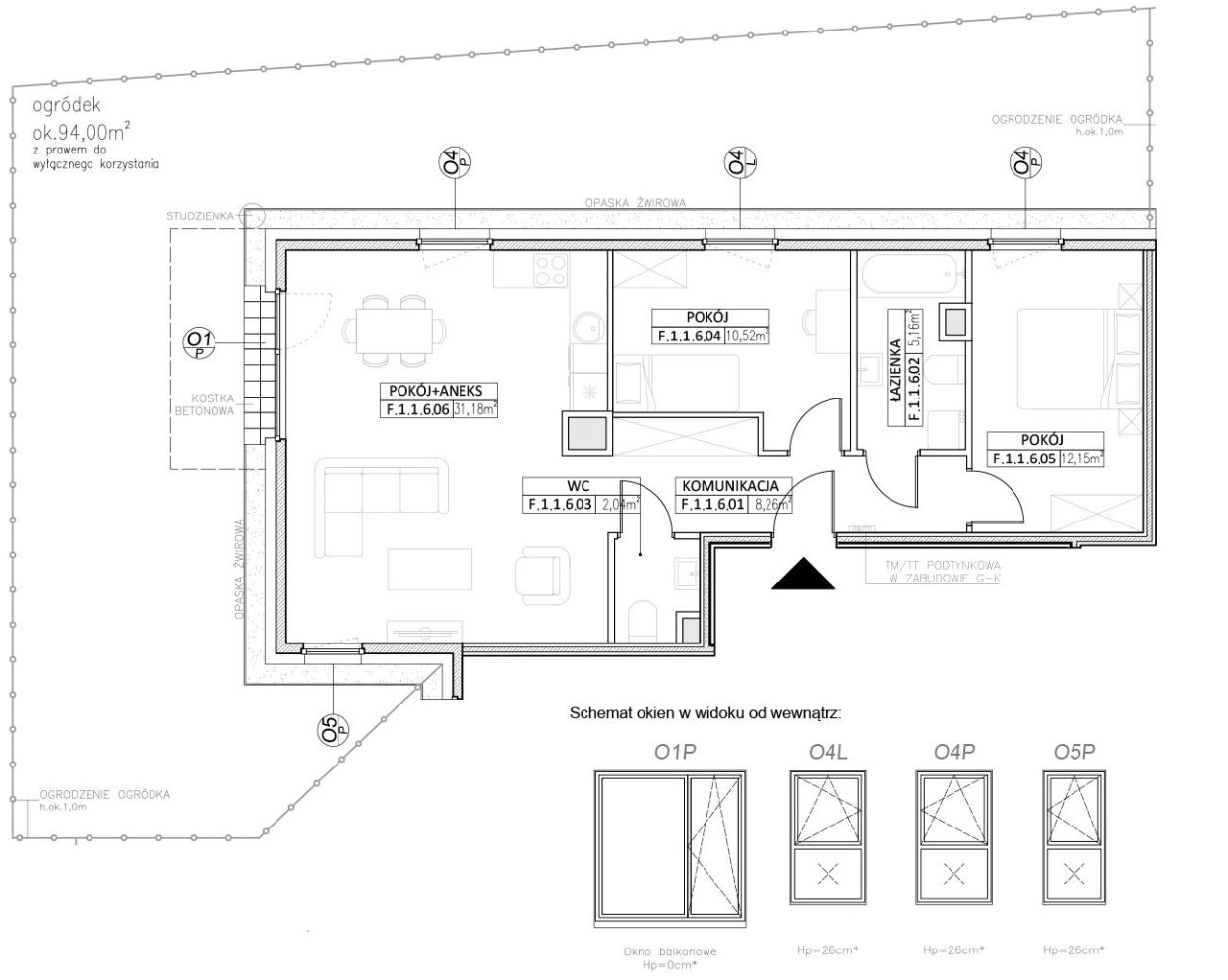 INPRO S.A. - PROMOCJA - Koncept - mieszkanie 3-pok. 69.31 m2 ogródek, letnia wyprzedaż: zdjęcie 94252016