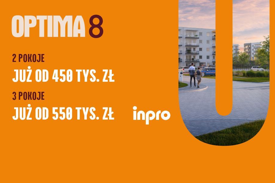 INPRO S.A. - OPTIMA - mieszkanie 3-pok. 61.71 m2 ogródek, łazienka i oddzielna toaleta