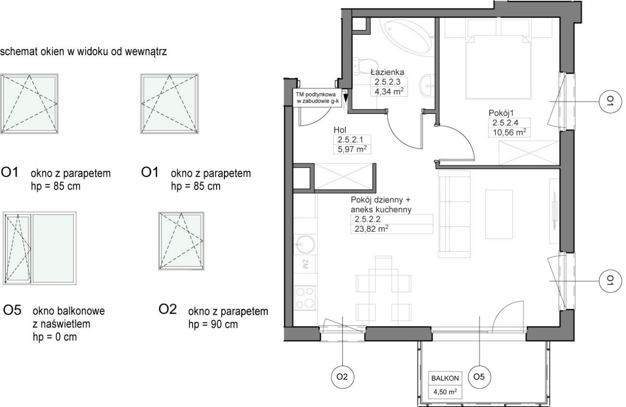 INPRO S.A. - OPTIMA - mieszkanie 2-pok. 44.69 m2: zdjęcie 94258755