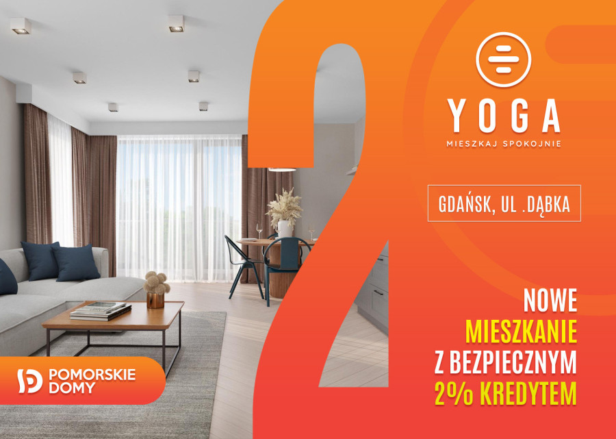 YOGA - nowe mieszkanie 3-pokojowe (61,76 m2) z ogrodem!
