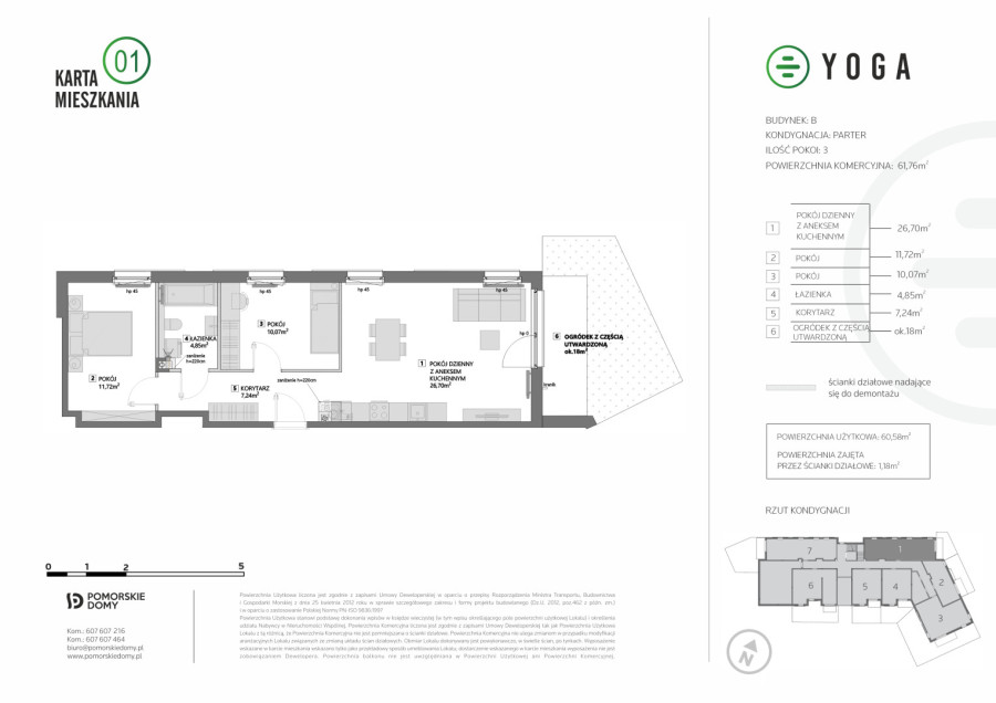 YOGA - nowe mieszkanie 3-pokojowe (61,76 m2) z ogrodem!: zdjęcie 92399608