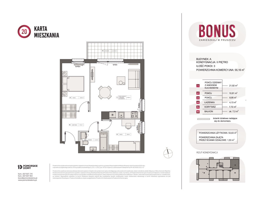 Premiera: Bonus - nowe mieszkanie 3-pokojowe (55,16 m2) - sprawdź!: zdjęcie 92474776