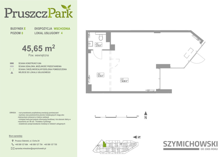 Pruszcz Park - Lokal Usługowy E.A.4 45,65 m2, Pruszcz Gdański: zdjęcie 92522644