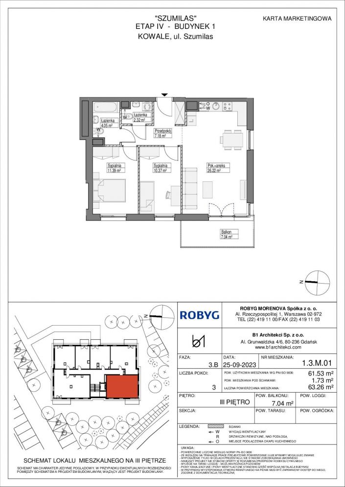 Mieszkanie 61.53 m&sup2; Kowale: zdjęcie 93406470