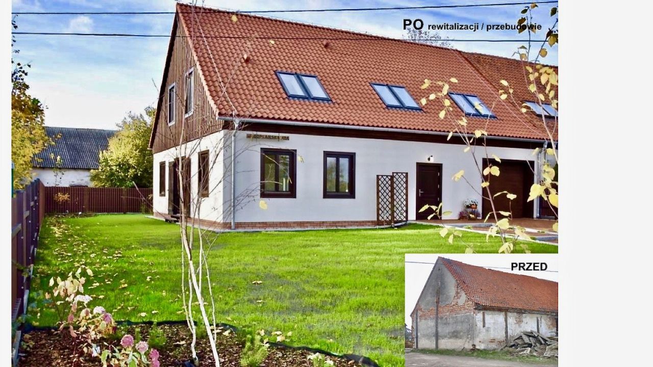 Zabytkowa stodoła z 1814 r przebudowana na dom - Gdańsk Kiełpino Górne: zdjęcie 93800857