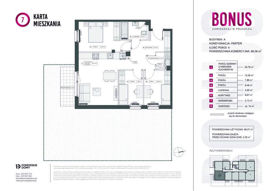 Bonus - nowe mieszkanie 4-pokojowe (68,36 m2) - sprawdź!: zdjęcie 92640642