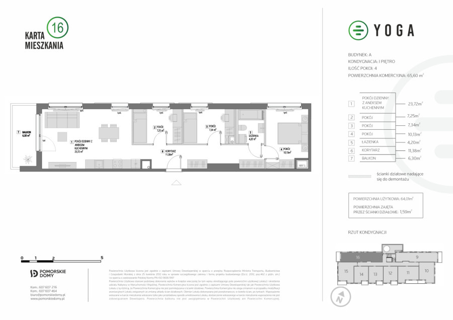 YOGA - nowe mieszkanie 4-pokojowe (65,60 m2) z balkonem - sprawdź!: zdjęcie 92655662