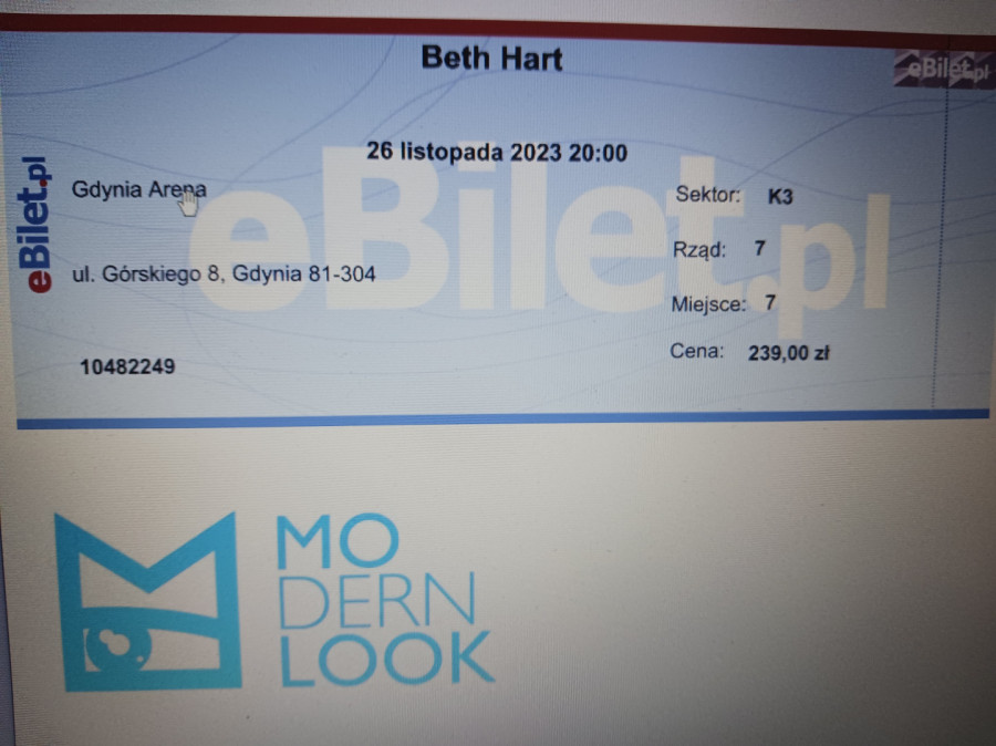 2 bilety na BETH HART w cenie zakupu: zdjęcie 92719390