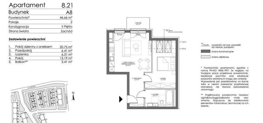 Dwupokojowe mieszkanie na ostatnim piętrze: zdjęcie 93847256