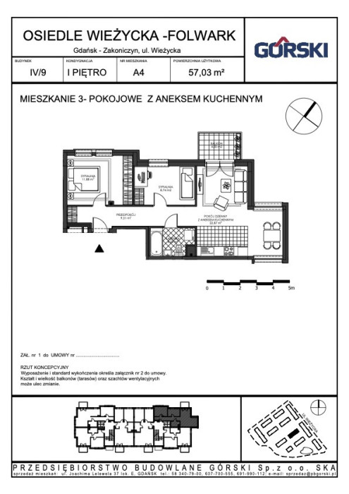 mieszkanie A4 Wieżycka Folwark 57.03m2: zdjęcie 92772135