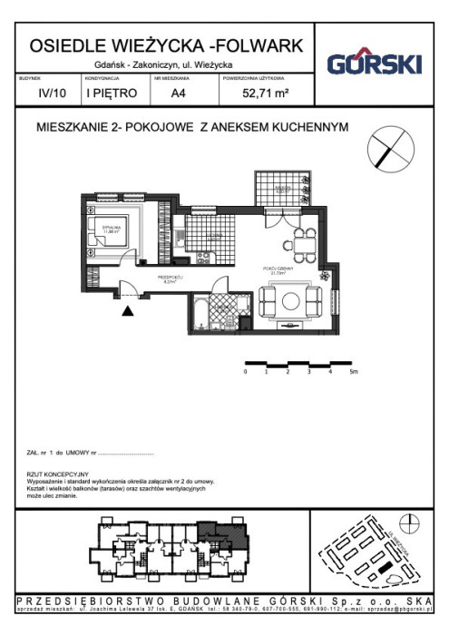 mieszkanie A4 Wieżycka Folwark 52.71m2: zdjęcie 92772502