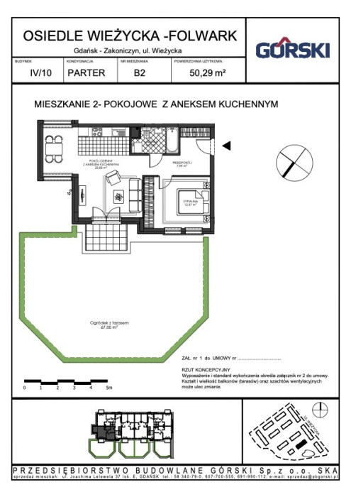 mieszkanie B2 Wieżycka Folwark 50.29m2: zdjęcie 92772535