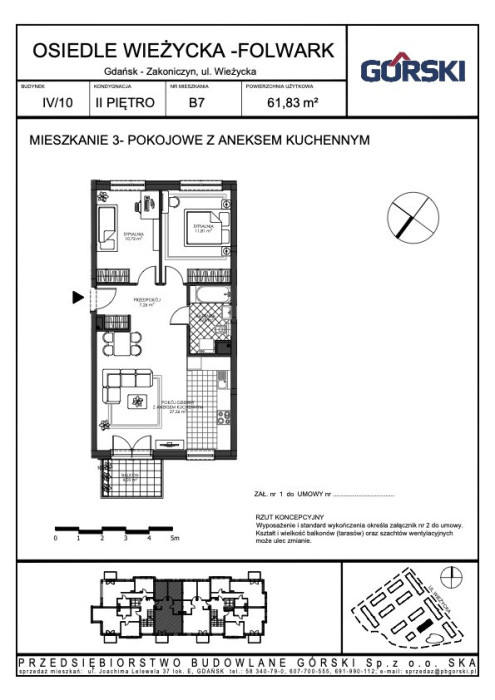 mieszkanie B7 Wieżycka Folwark 61.83m2: zdjęcie 92772551