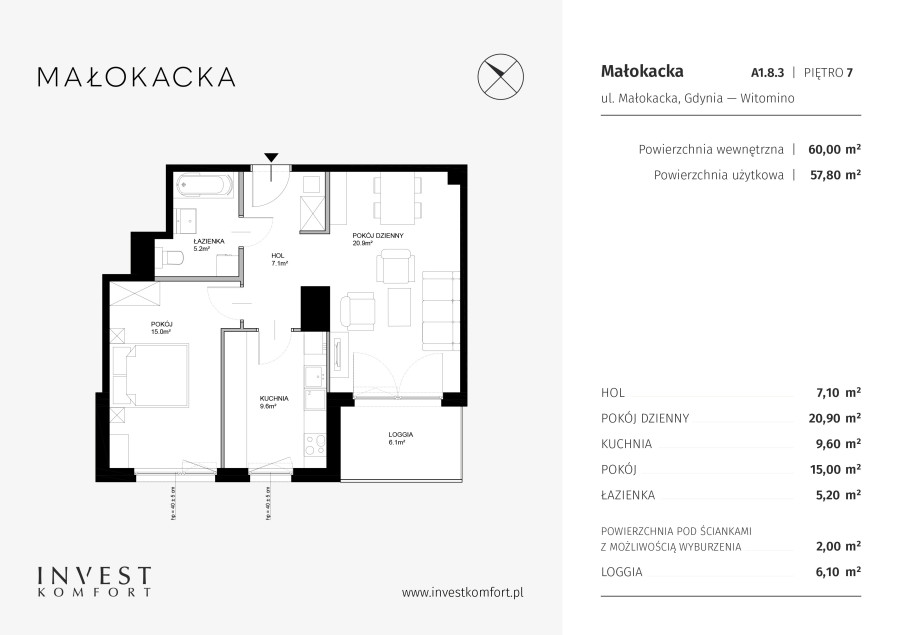 Mieszkanie Małokacka A1.8.3: zdjęcie 94599759