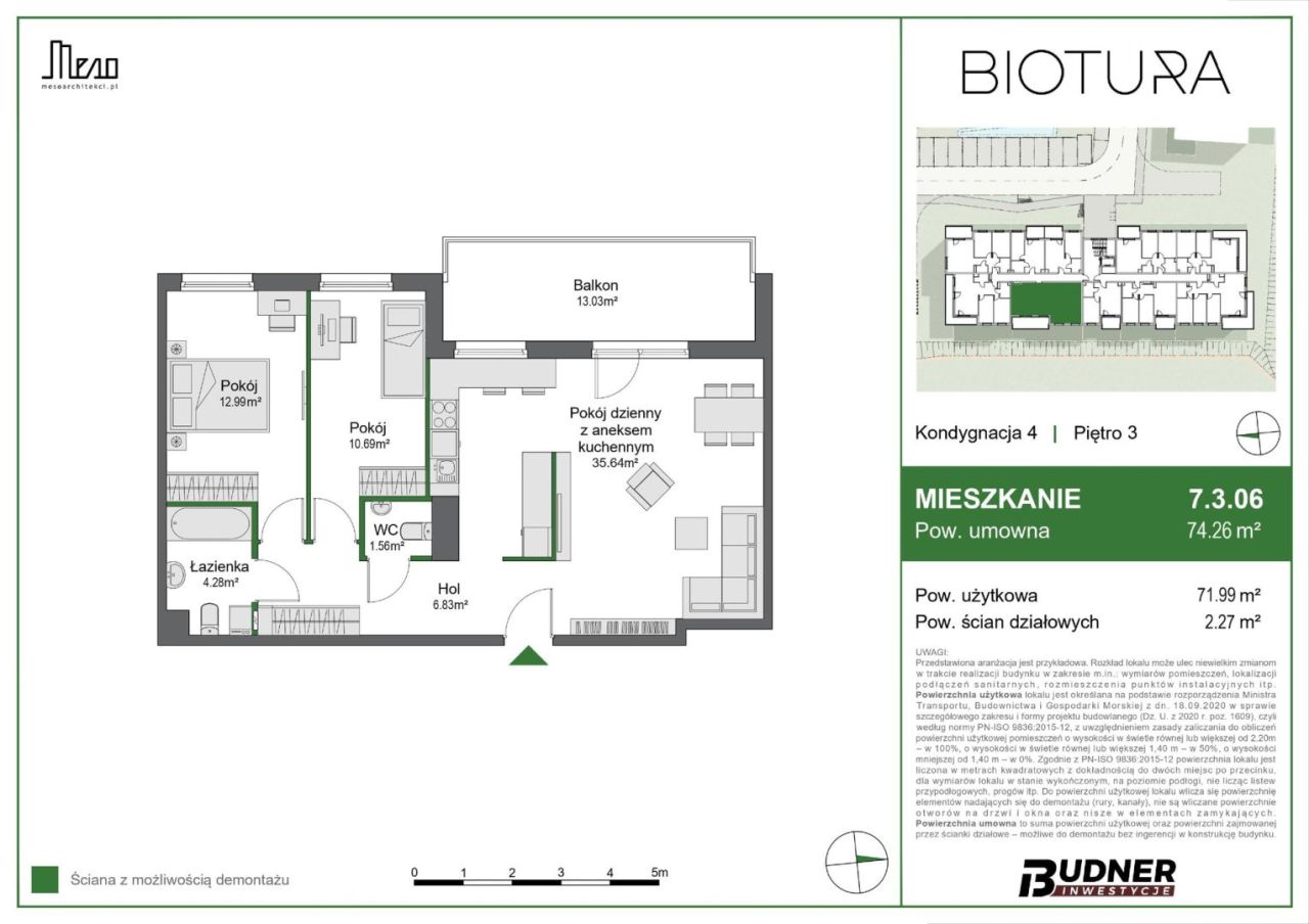 Biotura - Mieszkanie 3 pokojowe z widokiem na park!: zdjęcie 94091658