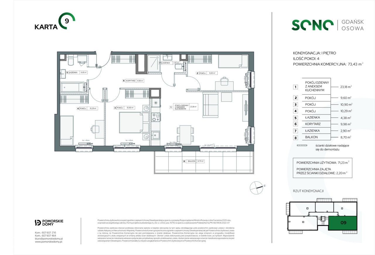 SONO - 4-pokojowe mieszkanie z dwiema łazienkami i dużym balkonem!: zdjęcie 92821965