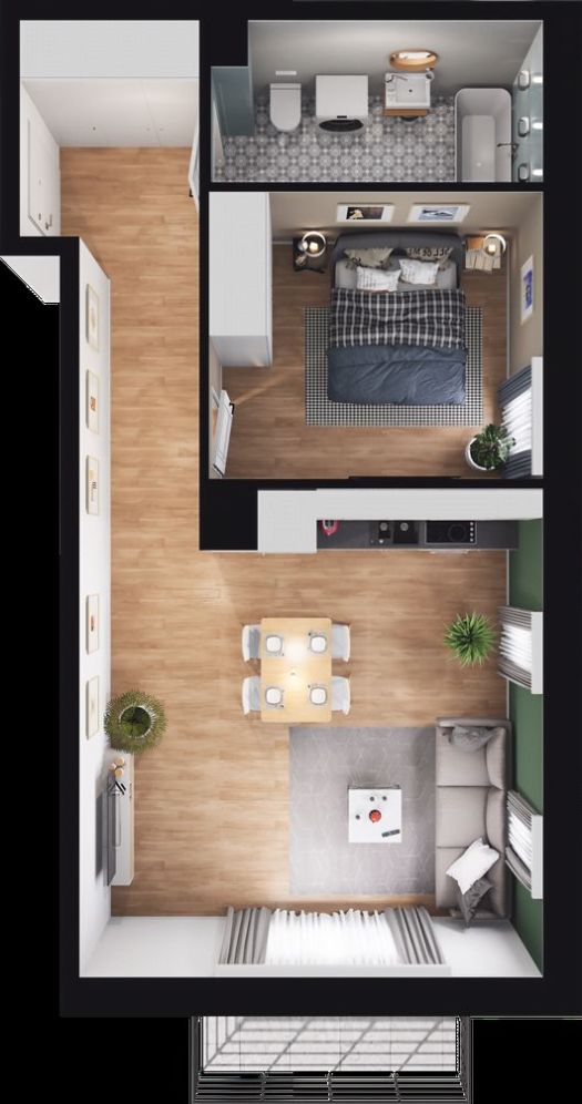 Nowe mieszkanie z balkonem 45,14m2 w Pucku Osiedle Pogodne A2/P2/14: zdjęcie 92919747