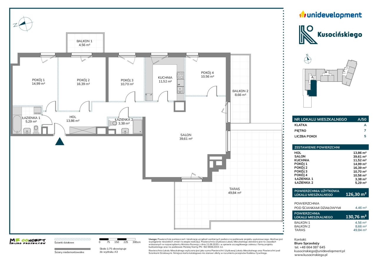 130-metrowy apartament z przestronnym tarasem - inwestycja Kusocińskiego od Unidevelopment: zdjęcie 94386639