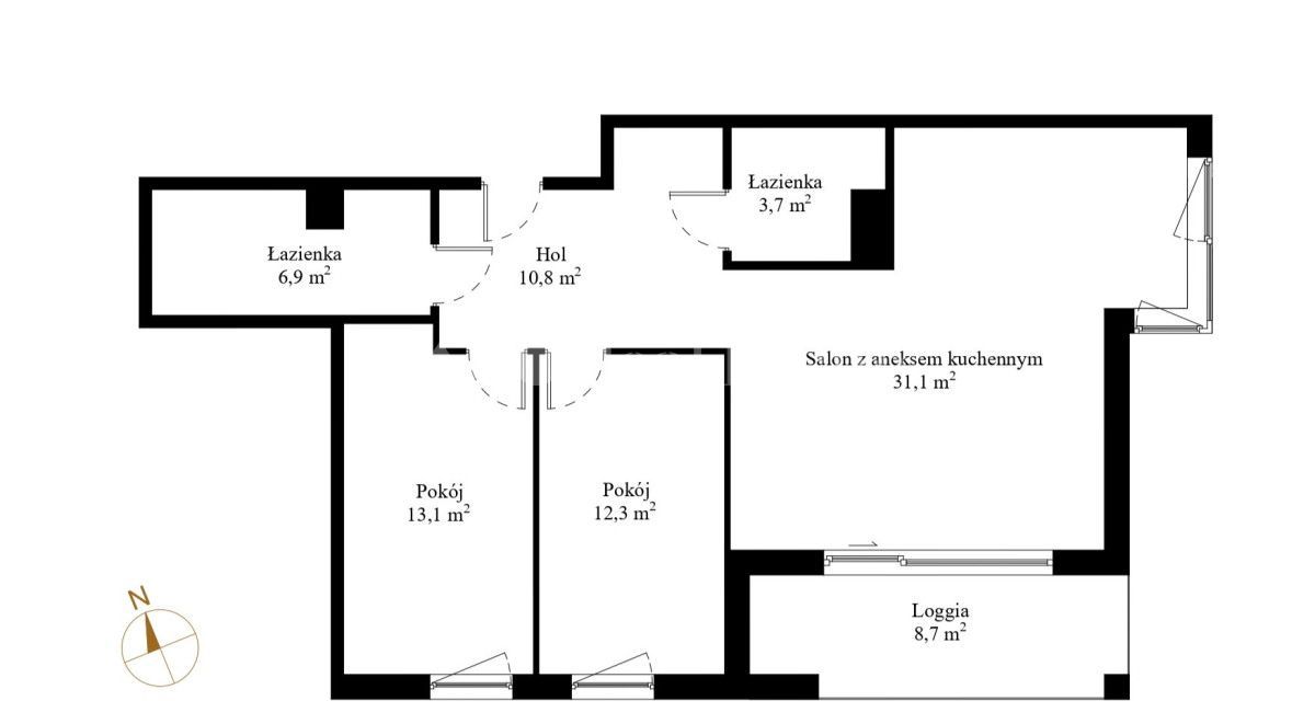 Widokowy apartament w śródmieściu Gdańska: zdjęcie 93713361