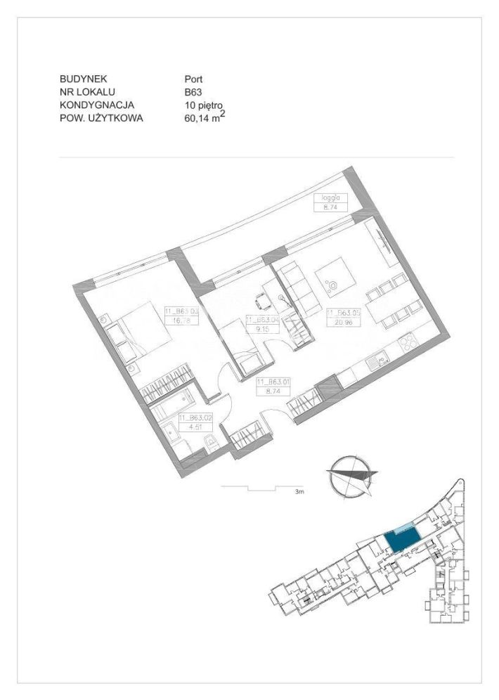 Mieszkanie 3-pokojowe 60m2 - Nowa inwestycja- Reda: zdjęcie 92990482