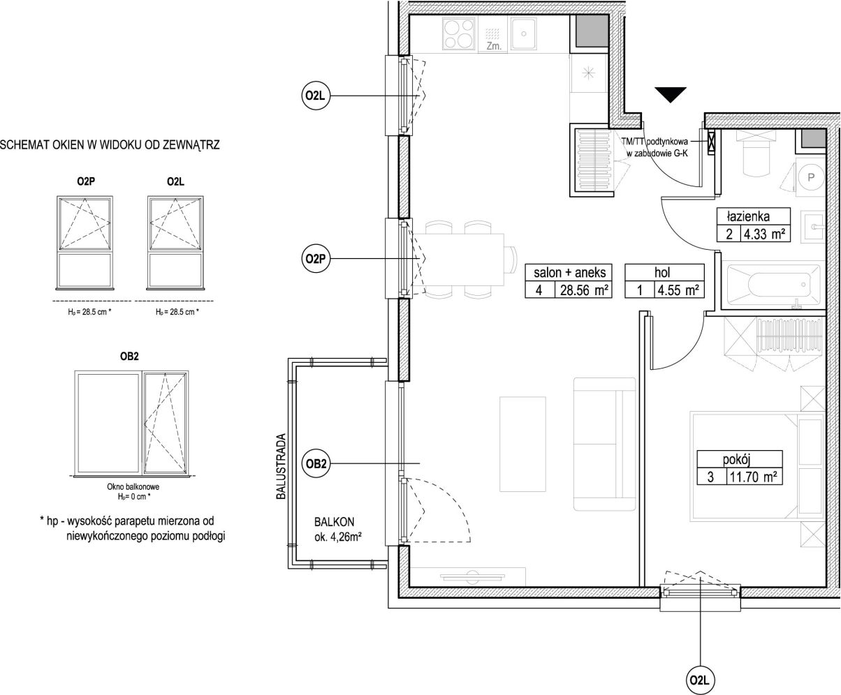 INPRO S.A. - Atut - mieszkanie 2-pok. 49.14 m2: zdjęcie 94243037