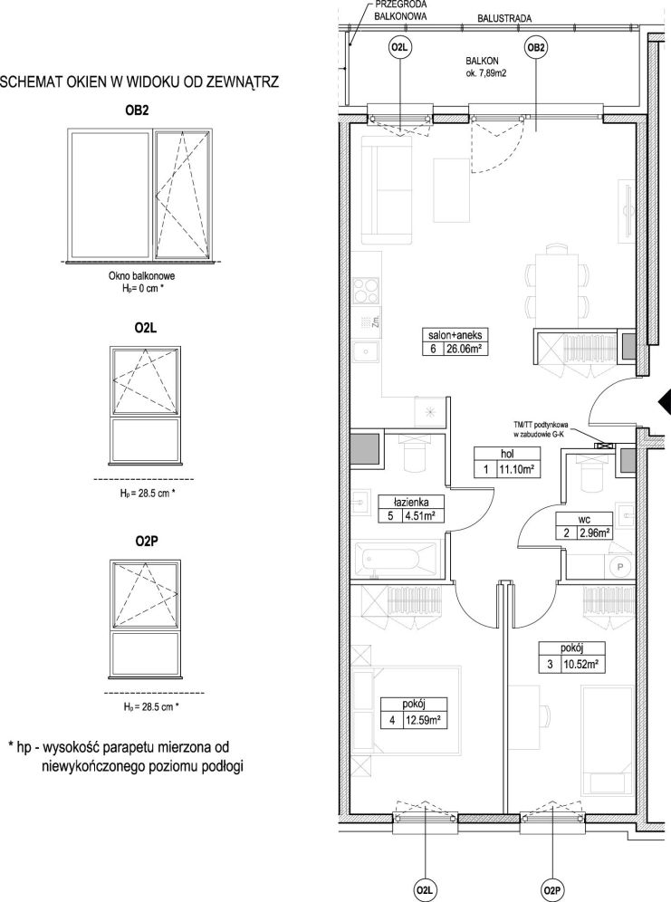 INPRO S.A. - Atut - mieszkanie 3-pok. 67.74 m2 łazienka i oddzielna toaleta: zdjęcie 94246699