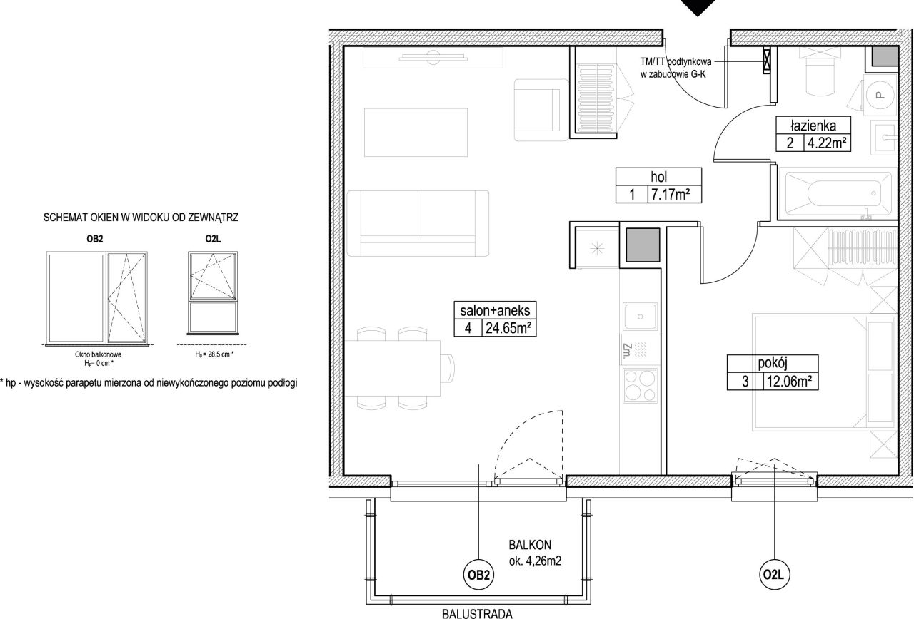 INPRO S.A. - Atut - mieszkanie 2-pok. 48.10 m2: zdjęcie 94246843
