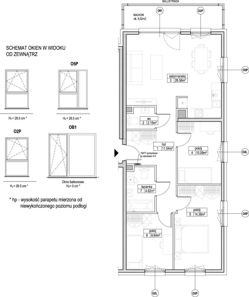 INPRO S.A. - Atut - mieszkanie 4-pok. 78.97 m2 łazienka i oddzielna toaleta: zdjęcie 94246928