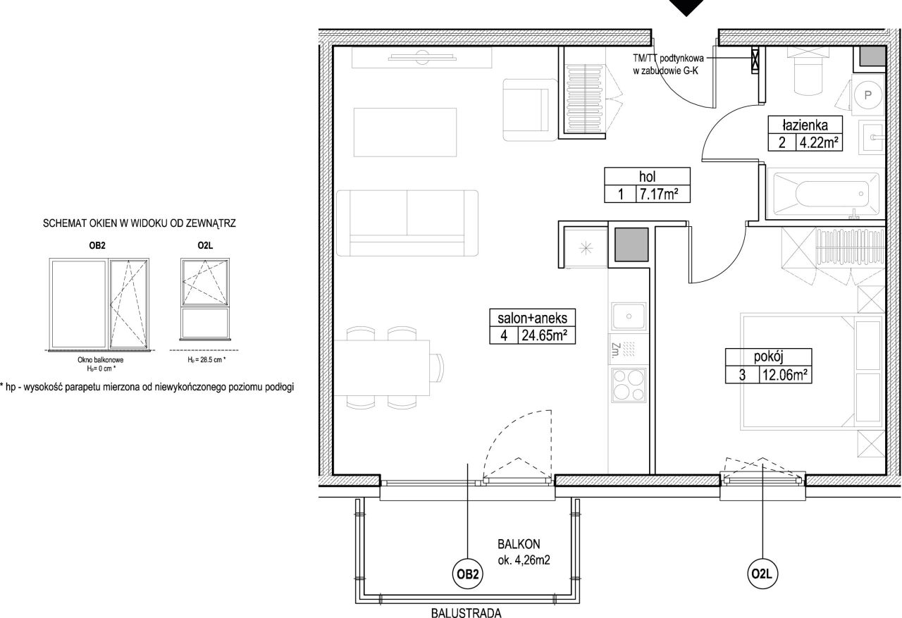 INPRO S.A. - Atut - mieszkanie 2-pok. 48.10 m2: zdjęcie 94247038