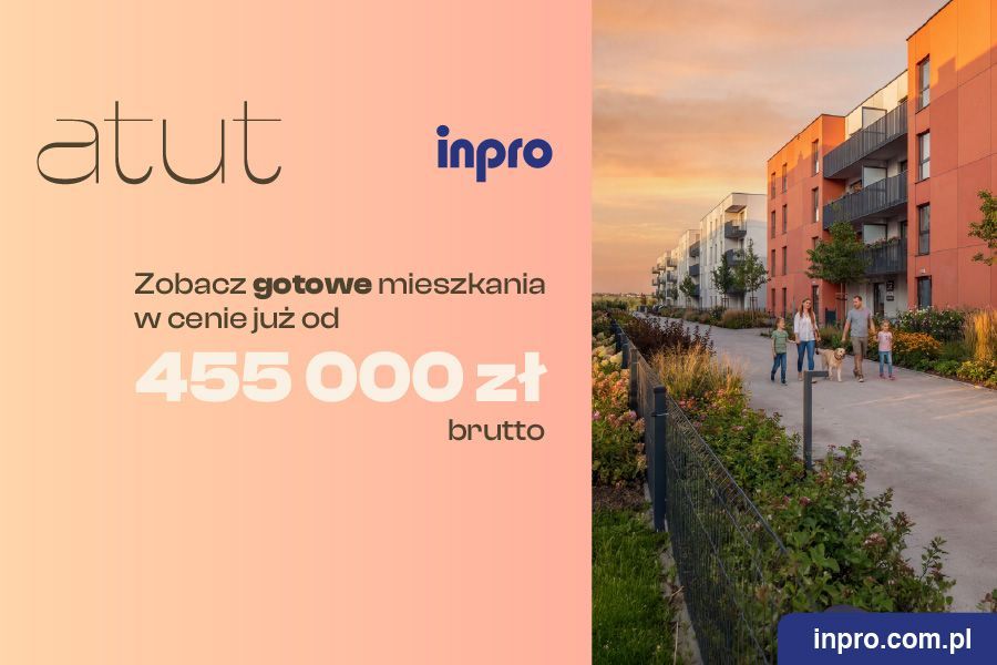 INPRO S.A. - Atut -  Gotowe do odbioru mieszkanie 2-pok. 46.01 m2