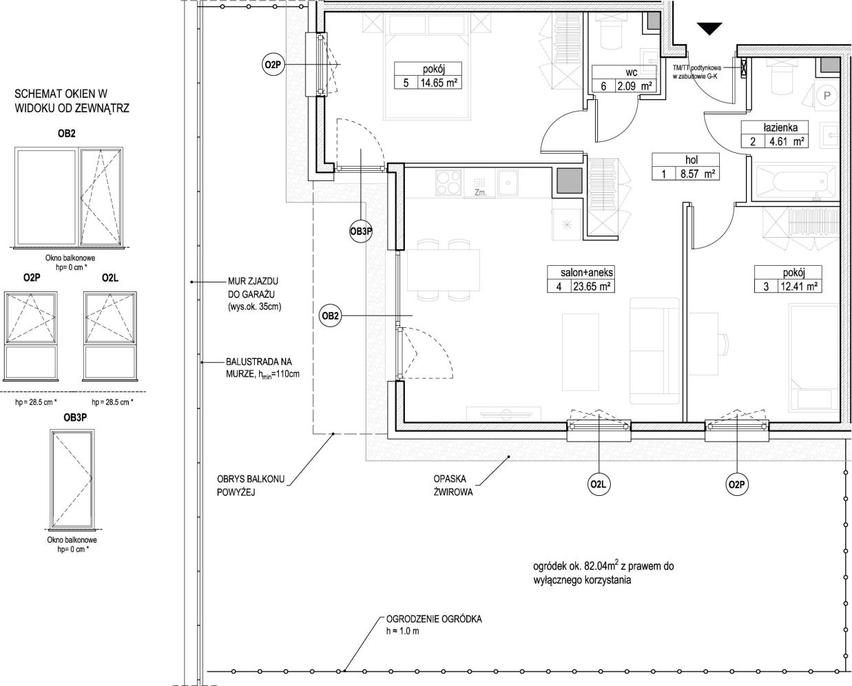 INPRO S.A. - Atut - mieszkanie 3-pok. 65.98 m2 ogródek, łazienka i oddzielna toaleta: zdjęcie 94247824