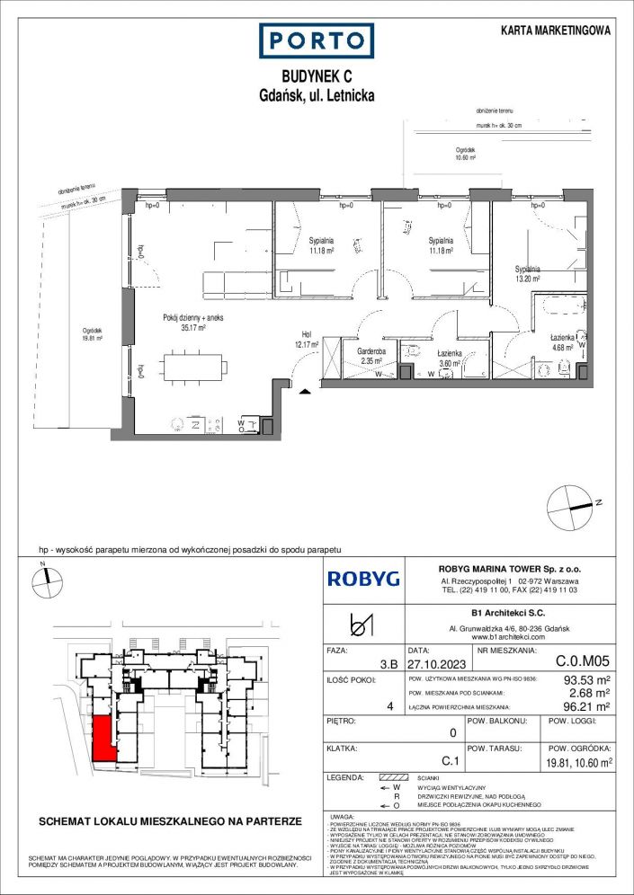 Mieszkanie 93.53 m&sup2; Gdańsk Letnica: zdjęcie 93406319