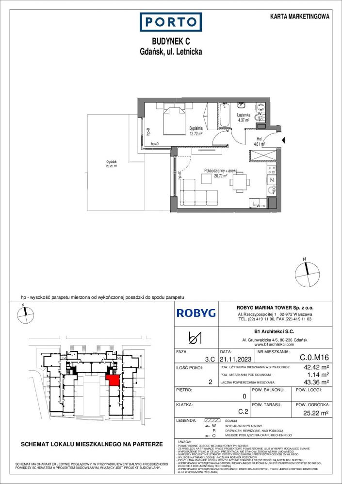 Mieszkanie 42.42 m&sup2; Gdańsk Letnica: zdjęcie 93405904