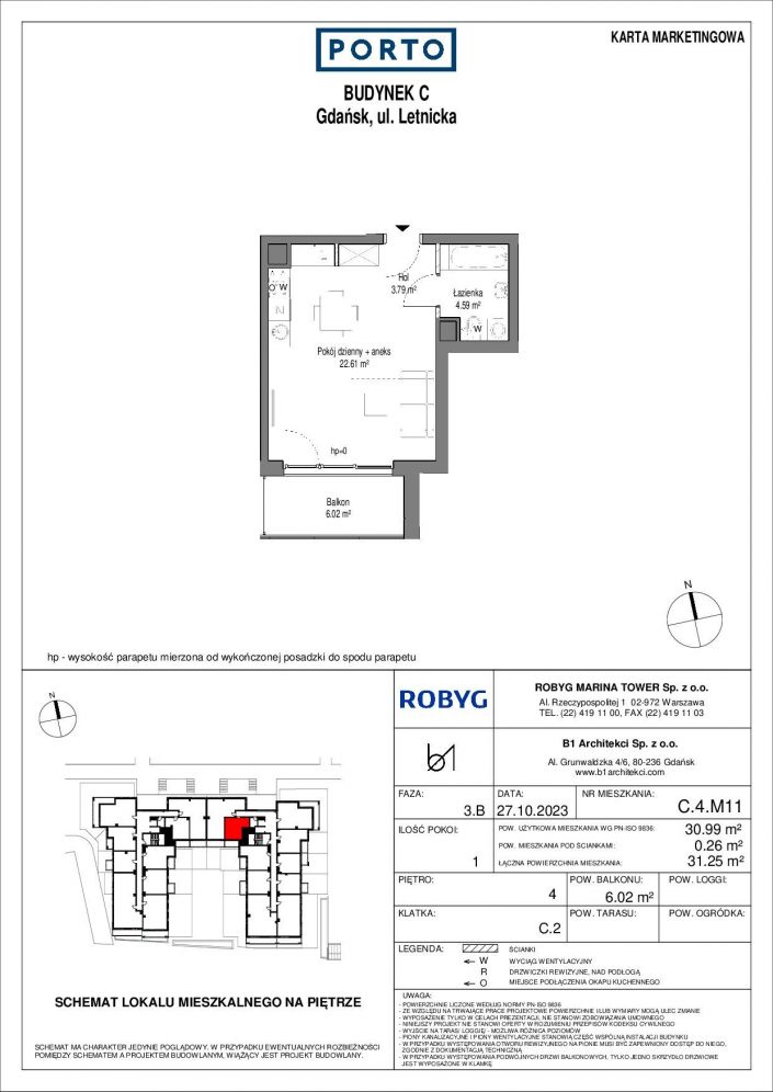 Mieszkanie 30.99 m&sup2; Gdańsk Letnica: zdjęcie 93405831