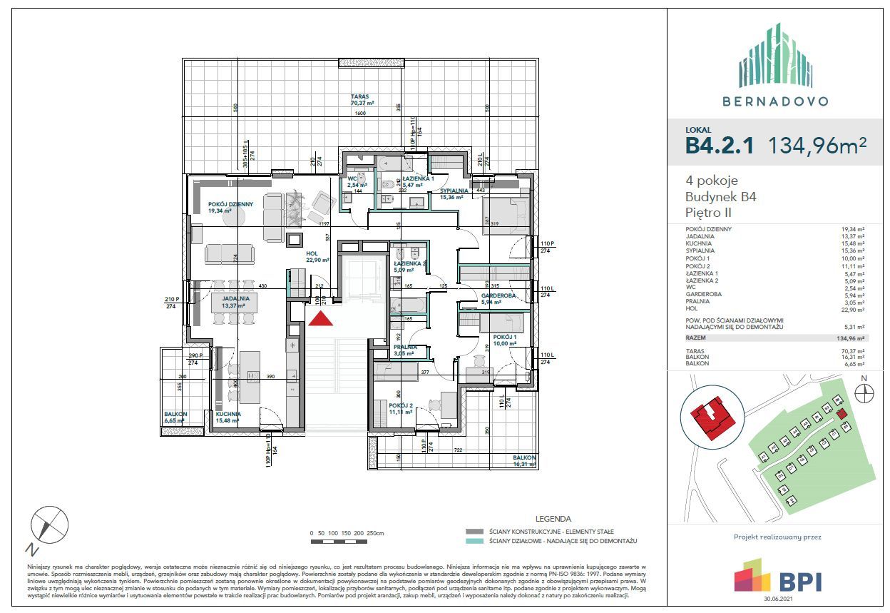 Bernadovo - Mieszkanie 4 - pokojowe, 134,96 m2, Gdynia: zdjęcie 93314091