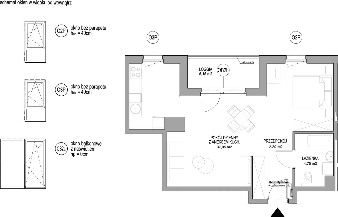 INPRO S.A. - NOWOŚĆ!! - Rumia Centralna - mieszkanie 2-pok. 47.82 m2 Ostatnie 2 budynki w sprzedaży: zdjęcie 94252437