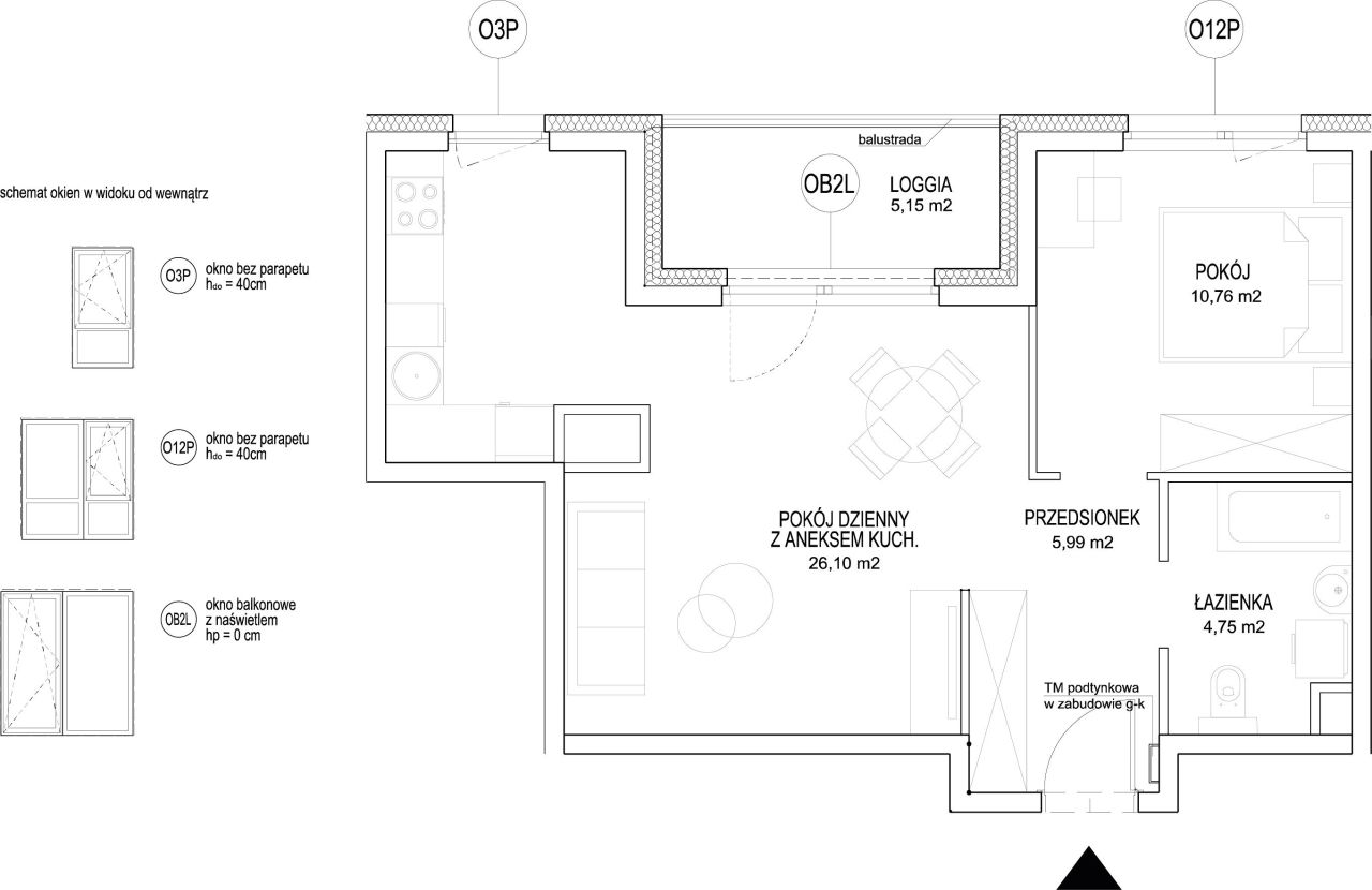 INPRO S.A. - NOWOŚĆ!! - Rumia Centralna - mieszkanie 2-pok. 47.60 m2 Ostatnie 2 budynki w sprzedaży: zdjęcie 94253007