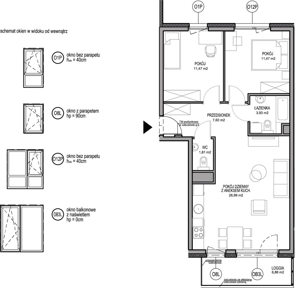 INPRO S.A. - NOWOŚĆ!! - Rumia Centralna - mieszkanie 3-pok. 63.27 m2 Ostatnie 2 budynki w sprzedaży: zdjęcie 94255678