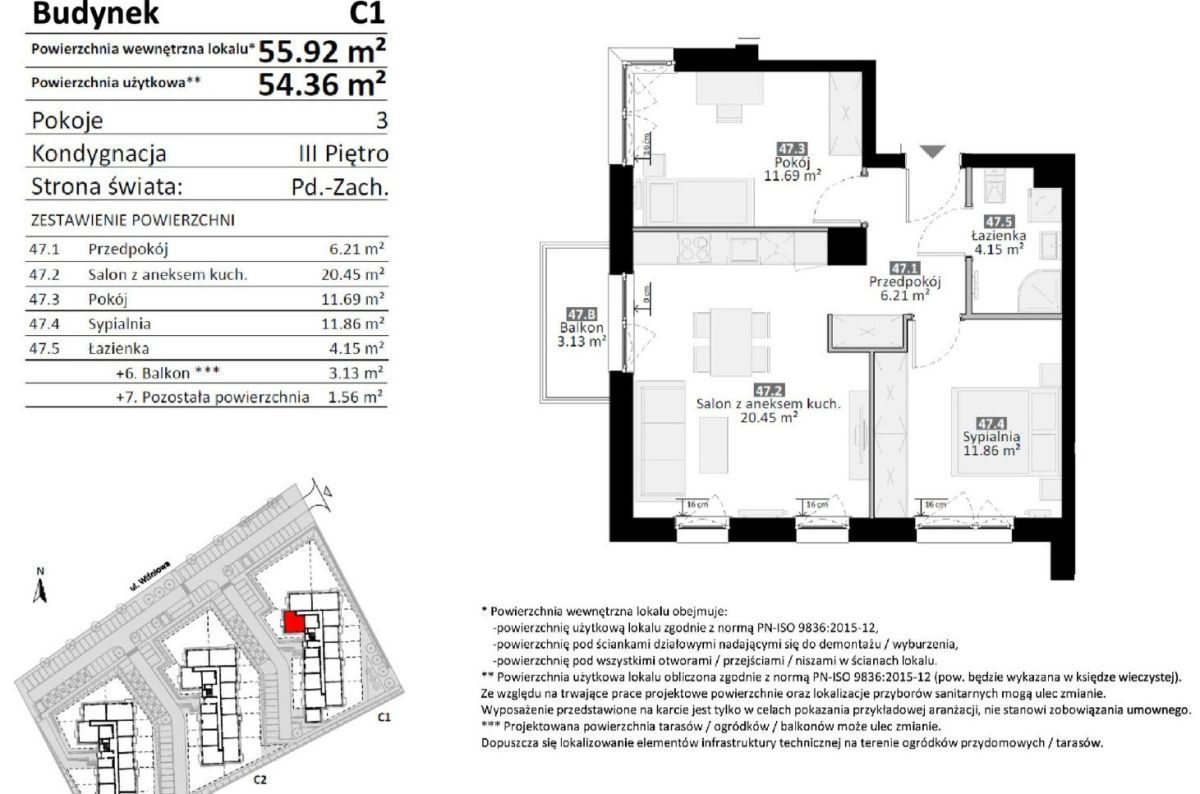 Trzypokojowe mieszkanie na trzecim piętrze- Zobacz: zdjęcie 94079126