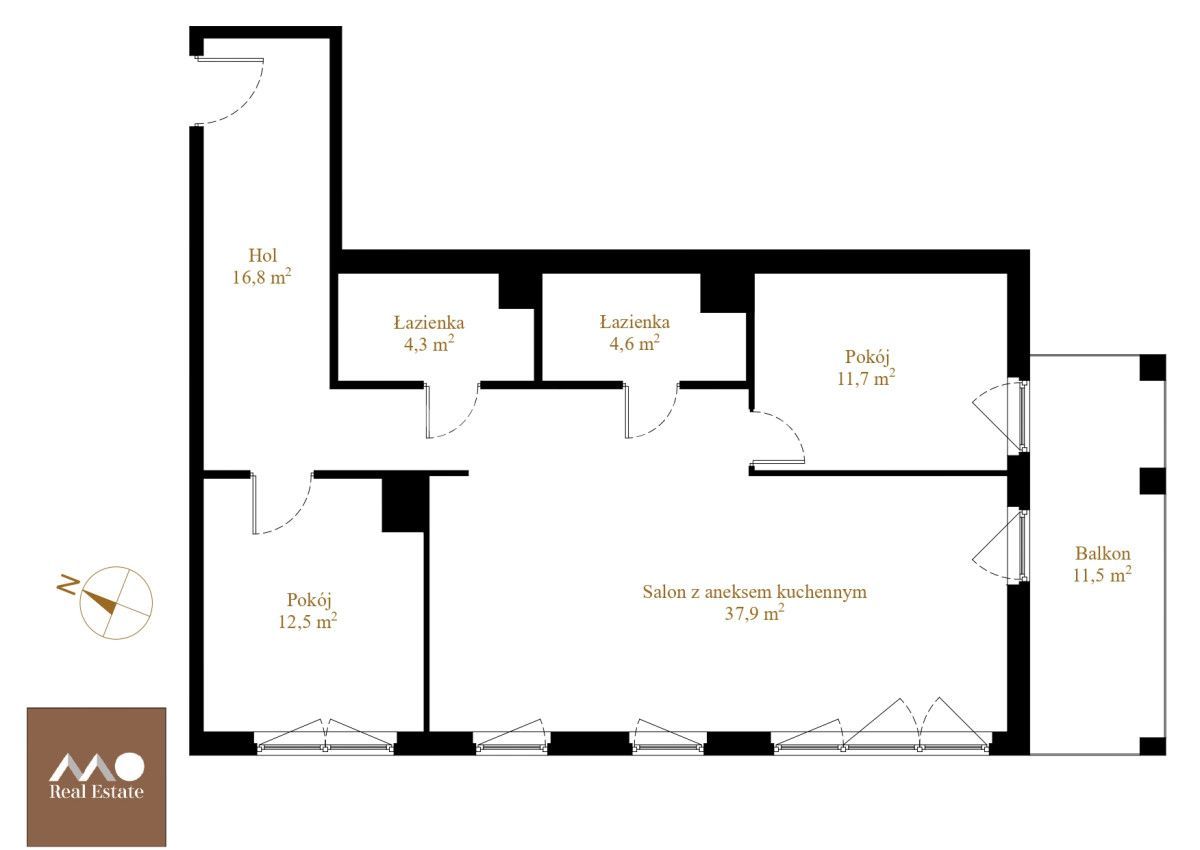 Frontowy apartament w inwestycji Brabank: zdjęcie 94491211