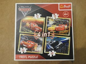 puzzle Trefl, 4 w 1 Cars 3 (Zygzak McQueen), 4+