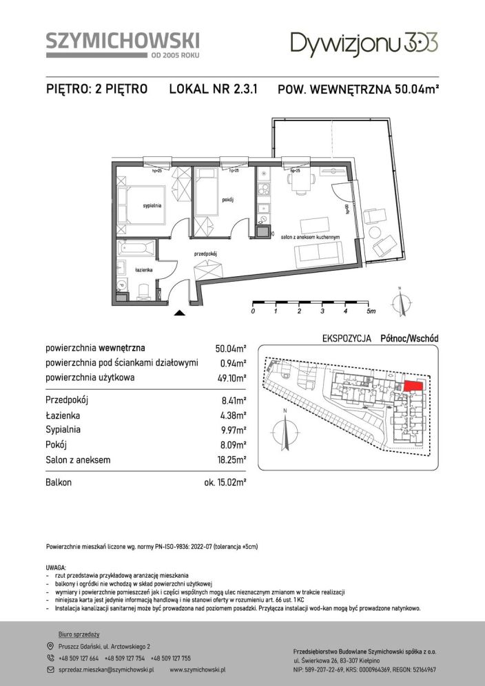 Dywizjonu 303 | narożne 3-pok. 50 m2 | 2.3.1: zdjęcie 94342553