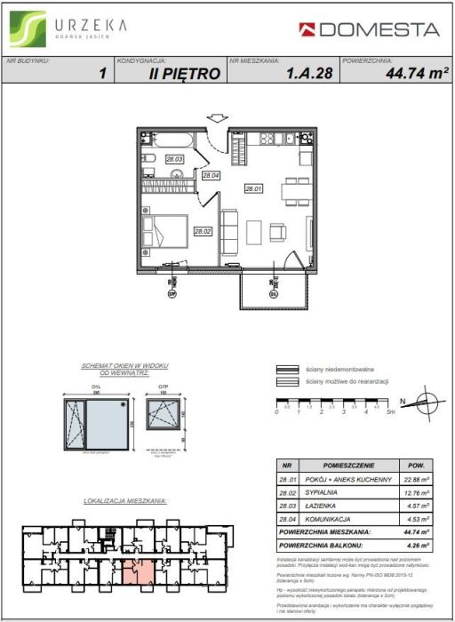 Sprzedam mieszkanie na Jasieniu; 44,74 m2, 2 pokoje: zdjęcie 93349770