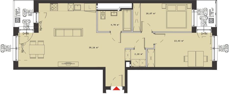 [REZ] Apartament - 3 pokoje, Morena, 12 p. z widokiem na Zatokę: zdjęcie 93369152