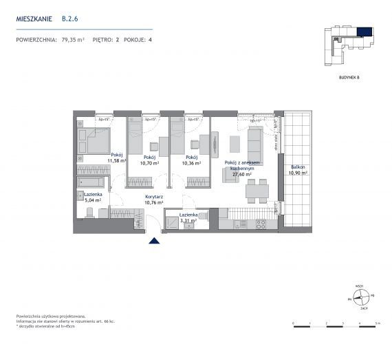 Linea - Gdańsk, al. Pawła Adamowicza - 79.35 m2: zdjęcie 94310978