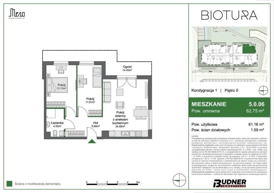 Biotura - Mieszkanie 3 pokojowe - gotowe do odbioru