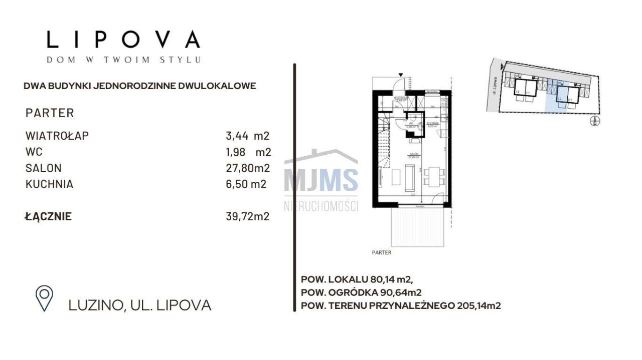 Dom 80m2, 4 pok., działka 225m2, Lipowa, Luzino!: zdjęcie 94365111